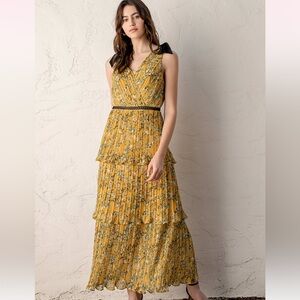 Beautiful yellow floral dress! NWT never worn!!